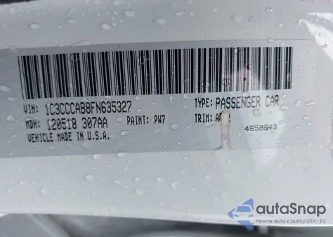 2015 Chrysler 200 Limited z USA, uszkodzony, nr VIN 1C3CCCAB8FN635327